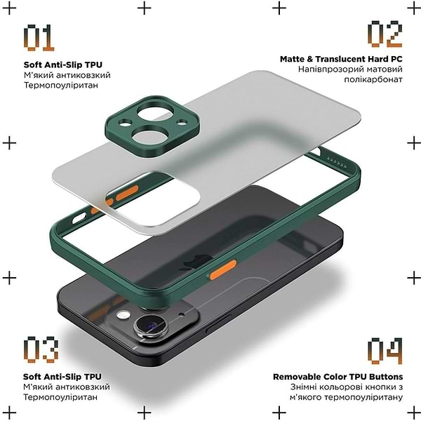 Фото - Чохол для смартфону Armorstandart Frosted Matte for Samsung M14 5G (M146) Dark Green (ARM66722)