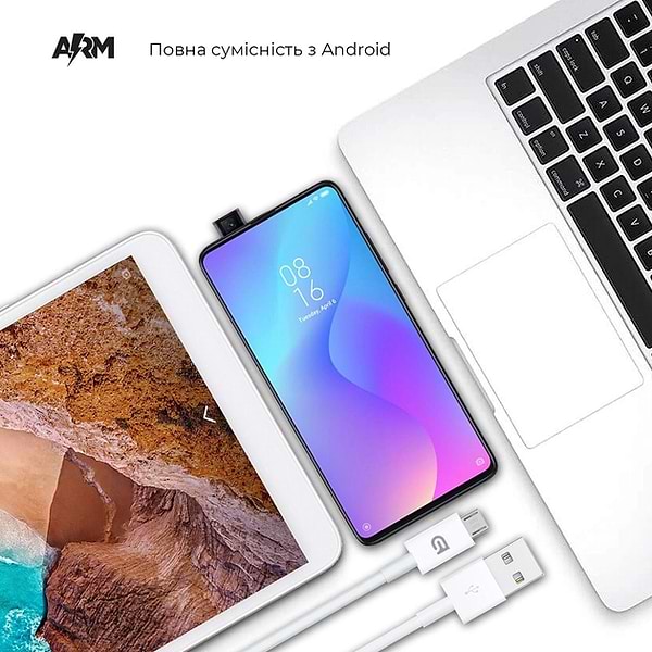 Фото - Кабель синхронизации данных Armorstandart AMD518 Micro USB to USB Cable 1m White (ARM58525)