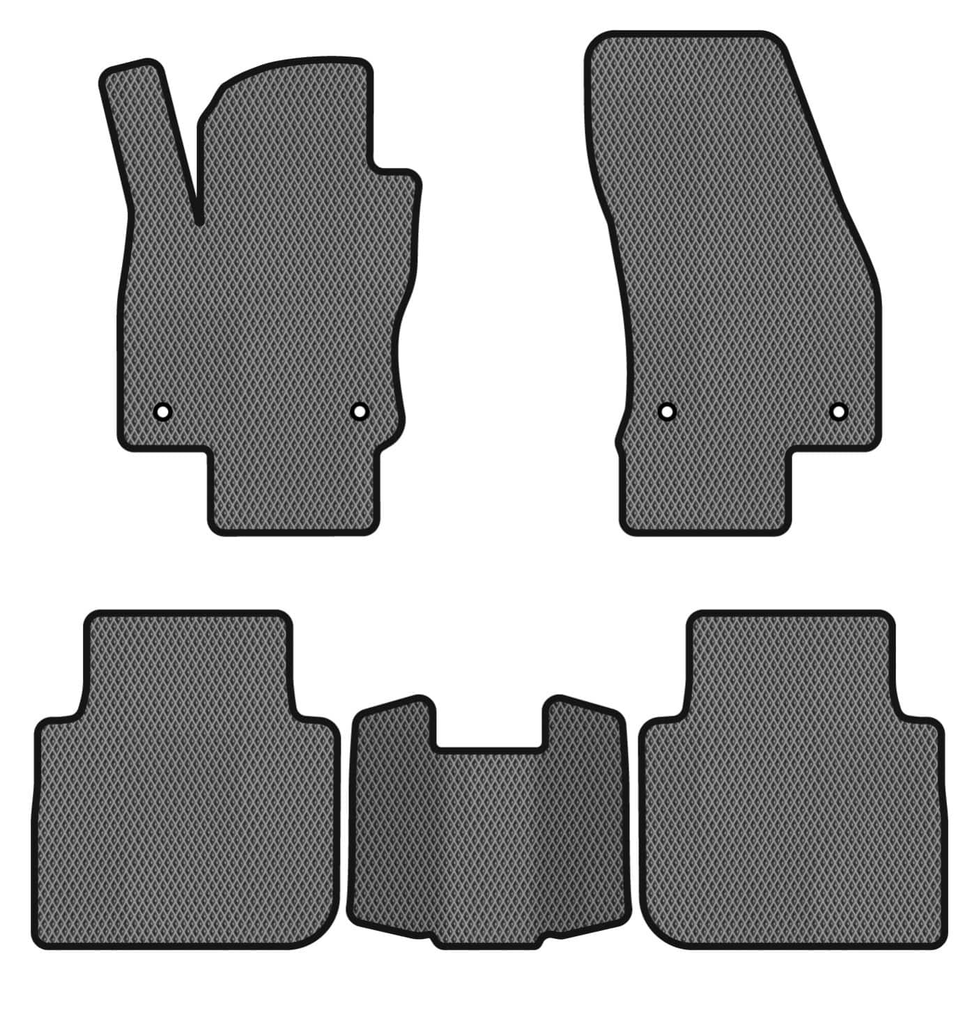 EVA коврики в салон авто EVAtech для Tiguan Allspace 5 seats Volkswagen 2016-2020 1 поколение SUV USA (VW13965CL5AV4RGB)