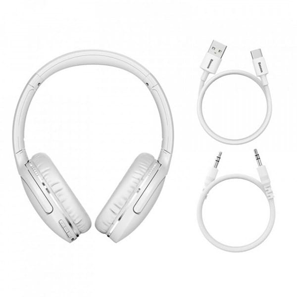 Фото - Наушники полноразмерные беспроводные Baseus Encok D02 Pro White (NGTD010302)
