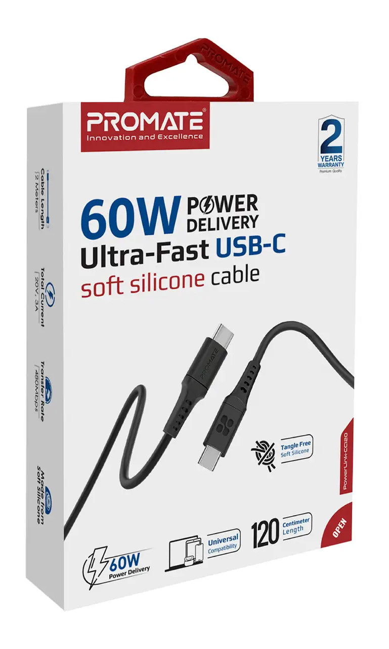 Фото - Кабель синхронізації даних Promate Powerlink-cc120 Black