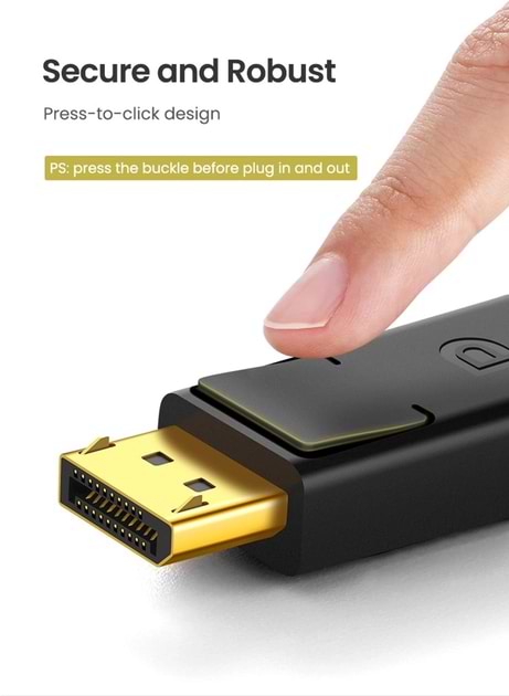 Фото - Кабель UGREEN DP102 DP Male to Male 1.5m Black (10245)