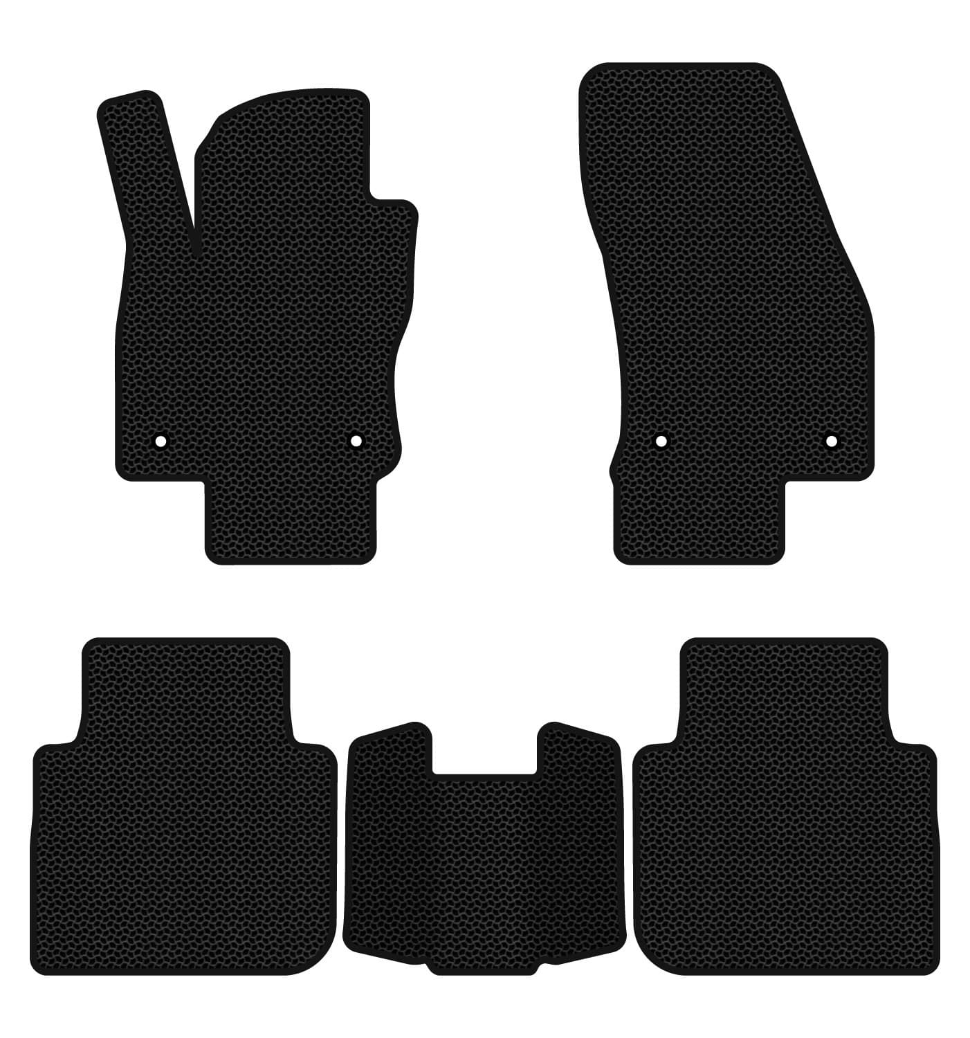 EVA коврики в салон авто EVAtech для Tiguan Allspace 5 seats Volkswagen 2016-2020 1 поколение SUV USA (VW13965CL5AV4KBB)