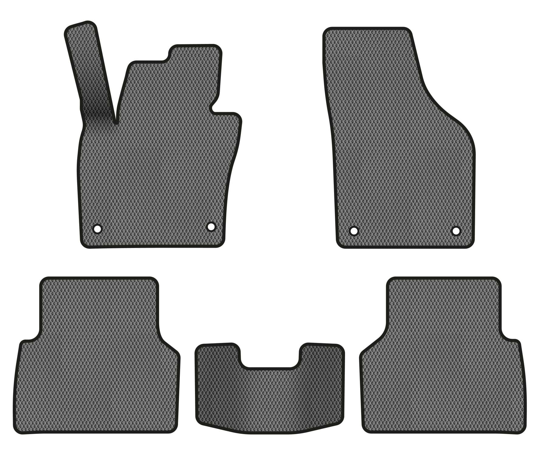 EVA килимки в салон авто EVAtech для Tiguan (NF) MT Volkswagen 2007-2018 1 покоління SUV EU (VW32987CR5AV4RGB)