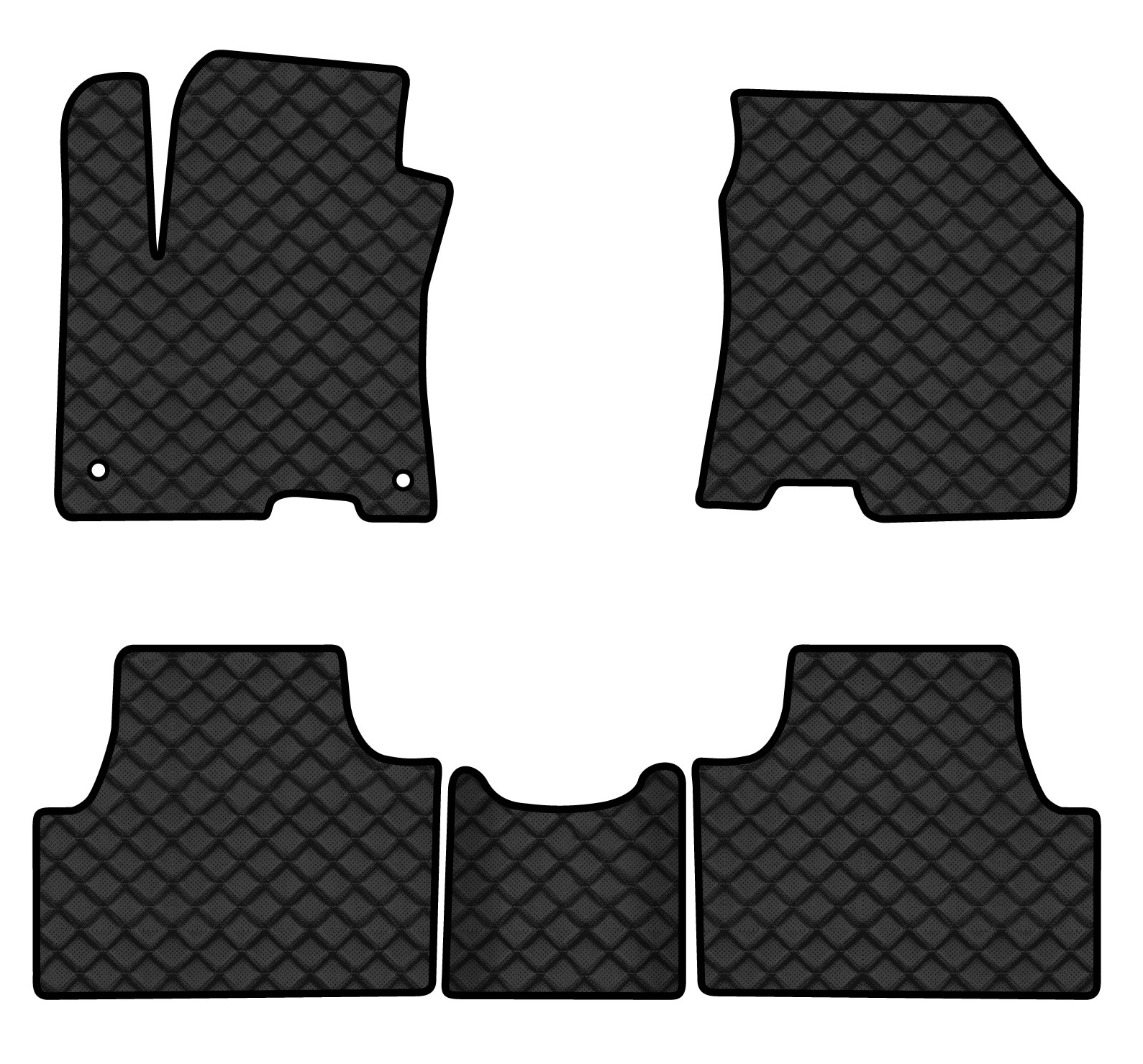 Коврики из экокожи в салон авто EVAtech ECO для Kona Electric Hyundai 2017-2023 1 поколение SUV EU HY1505CV5KH2BBLB