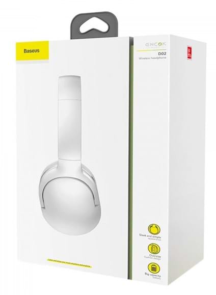 Фото - Наушники полноразмерные беспроводные Baseus Encok D02 Pro White (NGTD010302)