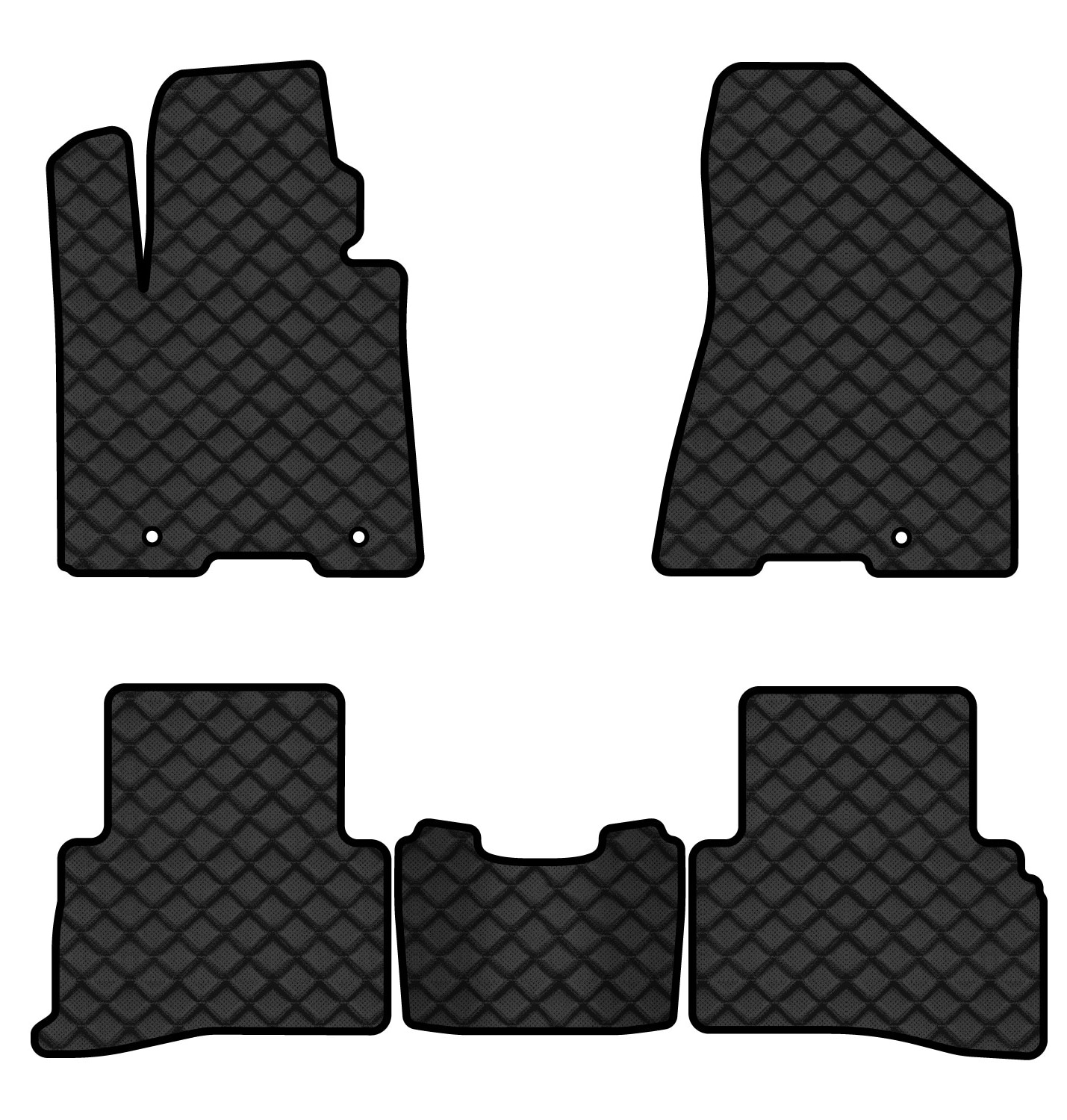 Коврики из экокожи в салон авто EVAtech для Sportage (QL) Kia 2016-2021 4 поколение SUV EU (KI3356CV5KH3BBLB)