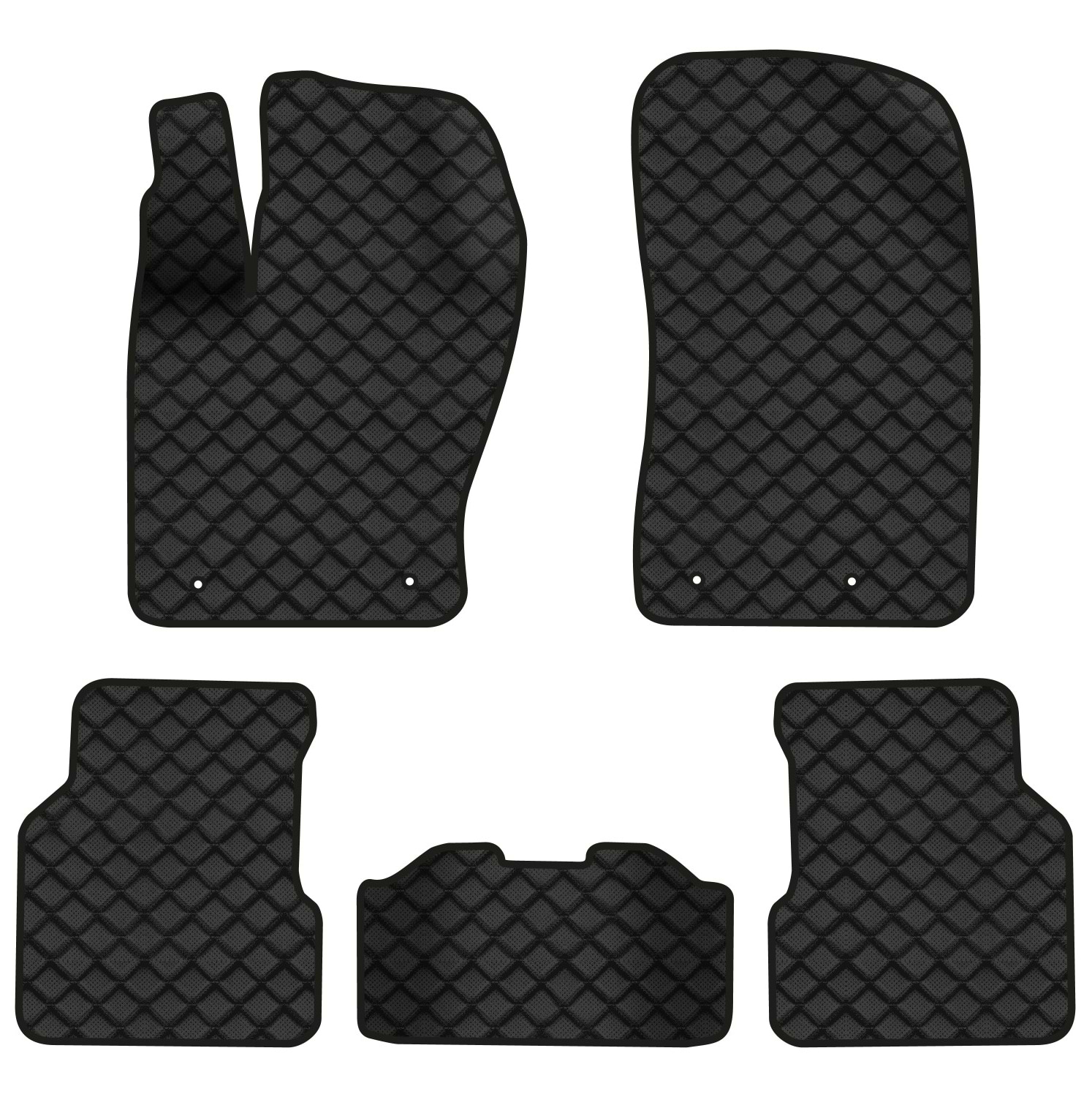 Коврики из экокожи в салон авто EVAtech для Compass Jeep 2017 2 поколение SUV USA (JP1613C5LA4BBB)