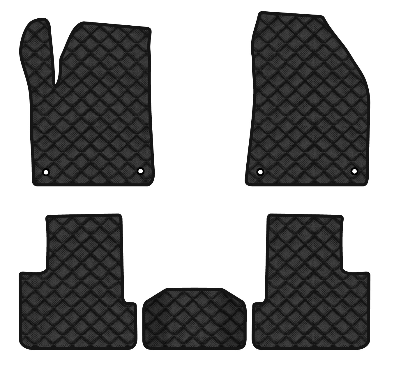 Коврики из экокожи в салон авто EVAtech для Cherokee (KL) Jeep 2014 5 поколение SUV USA (JP1485CV5TL4BBB)