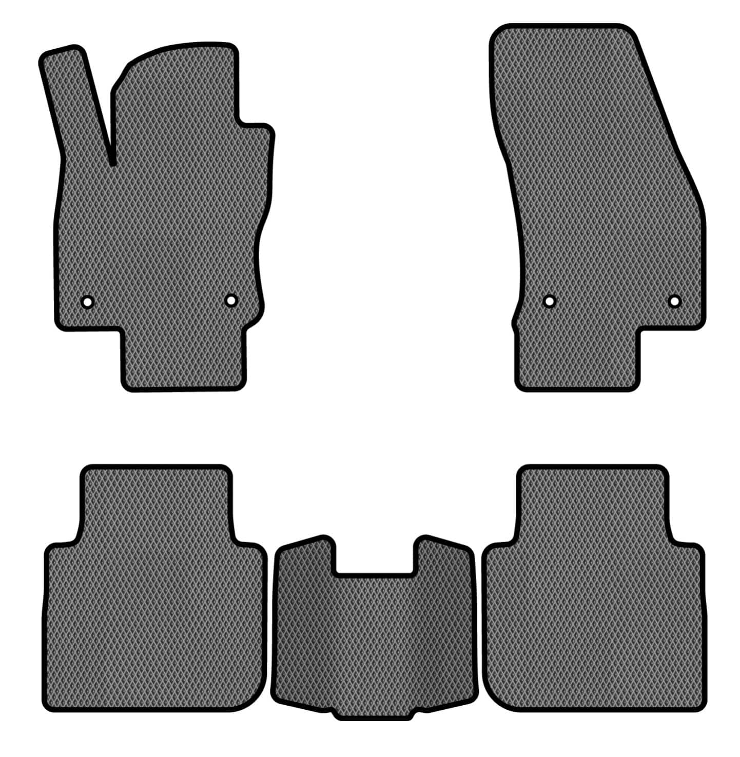 EVA килимки в салон авто EVAtech для Tiguan Allspace 7 seats Volkswagen 2016-2020 1 покоління SUV USA (VW1727CL5AV4RGB)