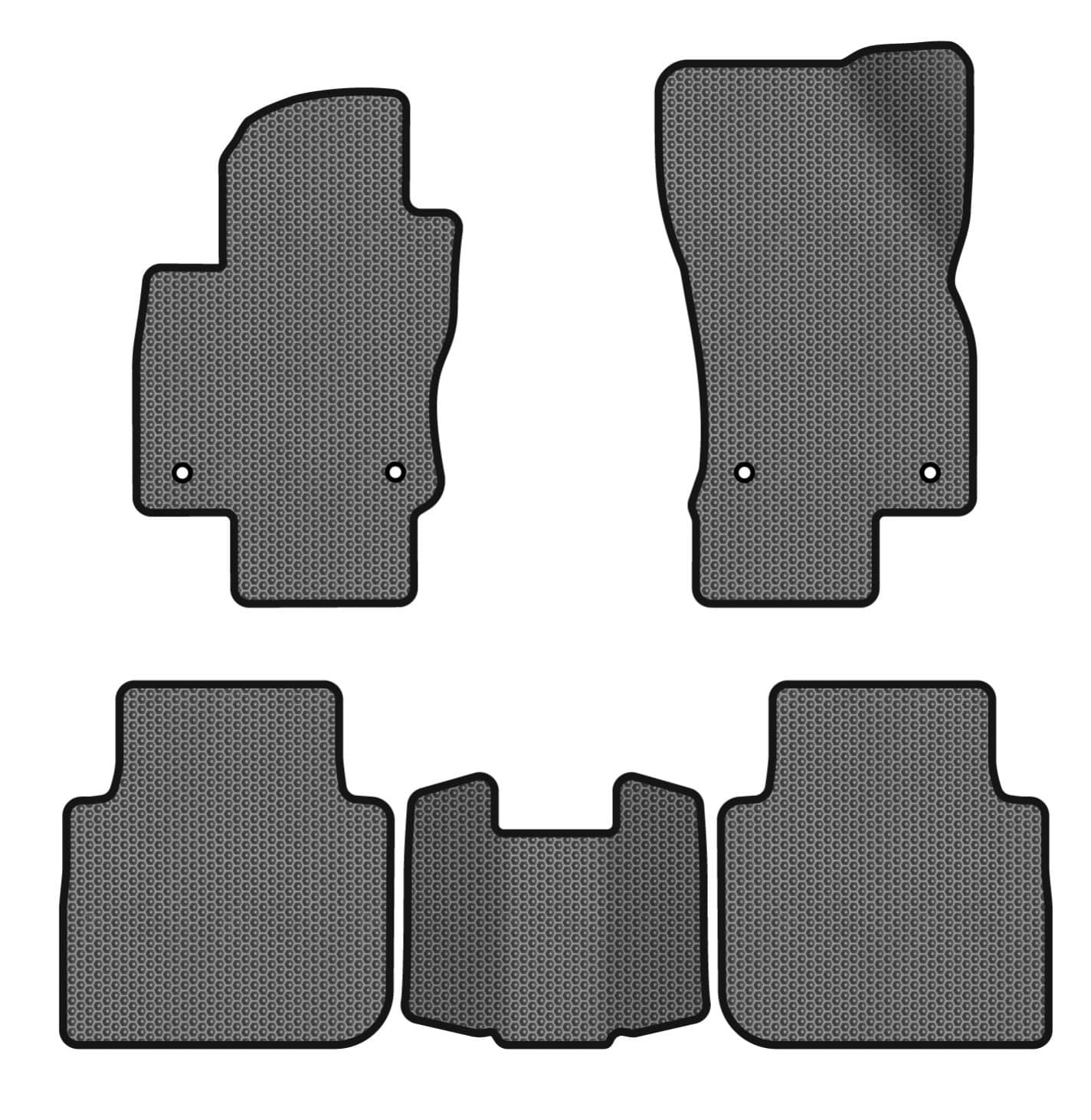 EVA коврики в салон авто EVAtech для Tiguan Allspace 5 seats Volkswagen 2016-2020 1 поколение SUV USA (VW13965CJ5AV4SGB)