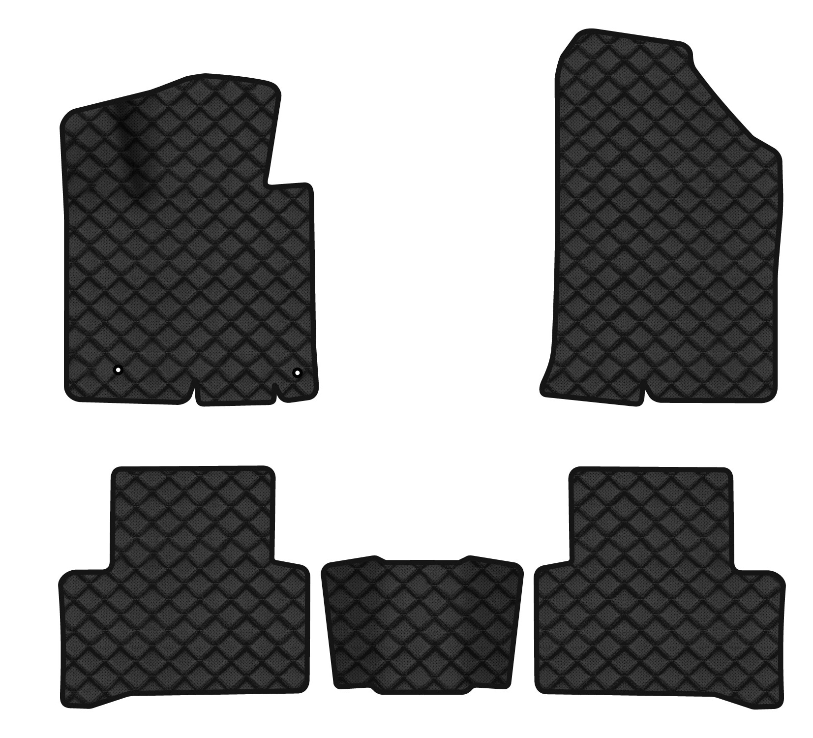 Коврики из экокожи в салон авто EVAtech ECO для Tucson (NX4) (Short base) Hyundai 2021 4 поколение SUV EU HY12727CE5LA2BBB