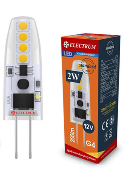 Фото - Світлодіодна лампочка Electrum 2W G4 12V 4000K A-LC-0908