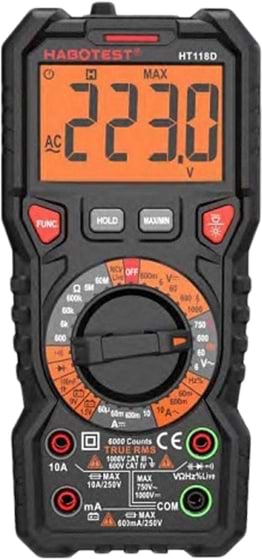 Вимірювальний пристрій Habotest DC1000V/10A, AC750V/10A (HT118D)