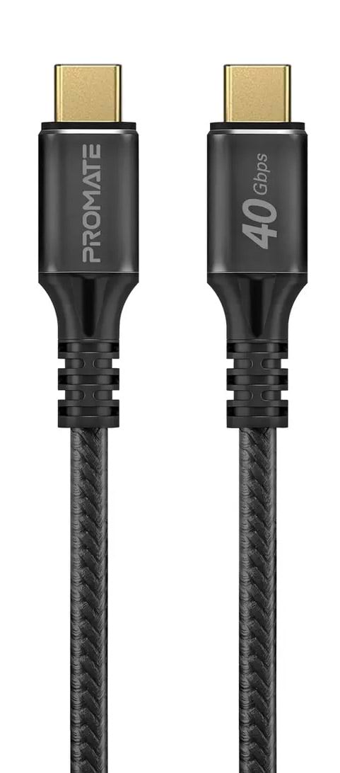 Кабель синхронизации данных Promate Powerbolt240-1m Black - Фото 1