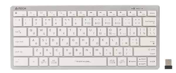 Фото - Клавіатура бездротова A4tech Fstyler FBX51C (White)