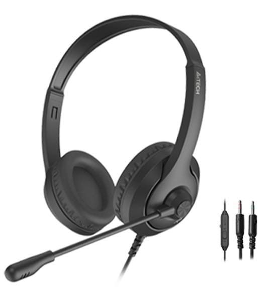 Гарнитура проводная A4tech  FH100 Stone Black