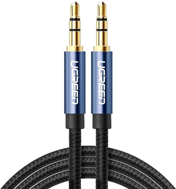 Кабель 3.5 мм -3.5 мм UGREEN AV112 3.5mm Male 3.5mm Male Cable 2m Blue (10687) - Фото 1