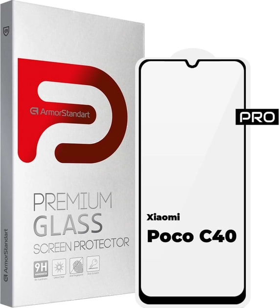 Захисне скло для смартфону Armorstandart Pro for Xiaomi Poco C40 Black (ARM62124)