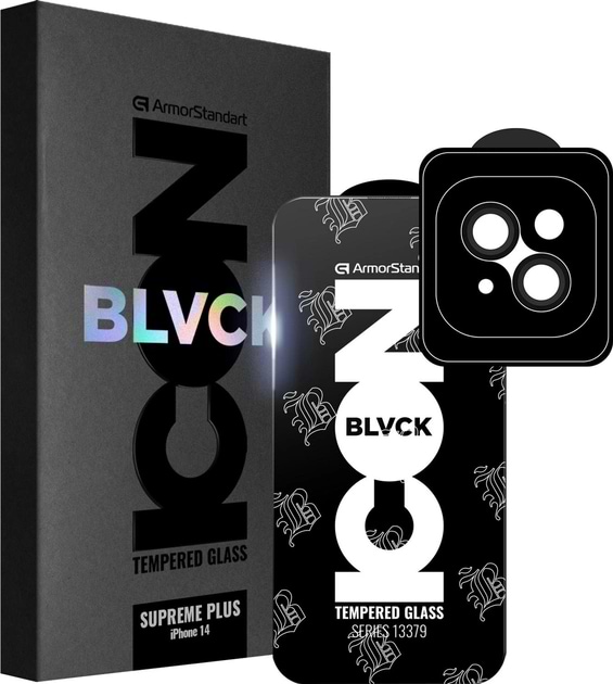 Фото - Захисне скло для смартфону Armorstandart Supreme Plus Black Icon for Apple iPhone 14 (ARM68071)