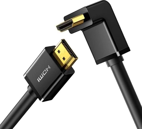 Фото - Кабель HDMI UGREEN HD103 HDMI Cable Right Angle 90 Degree 2m Black (10173)