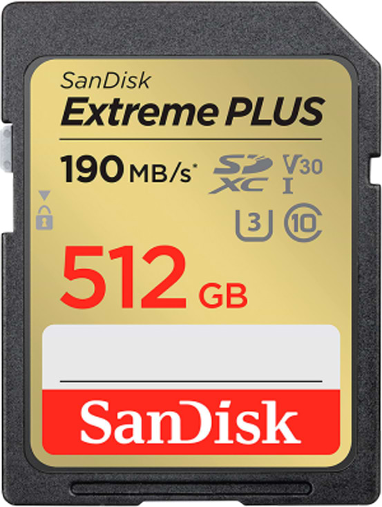 Карта памяти SanDisk Extreme Plus 512GB SDXC Memory Card + 2 years Rescue Pro Deluxe (SDSDXWV-512G-GNCIN)