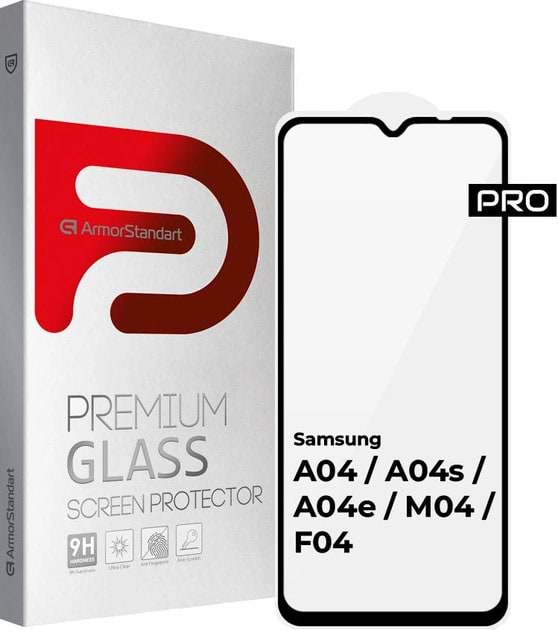 Фото - Защитное стекло для смартфона Armorstandart Pro for Samsung A04 / A04s / A04e / M04 / F04 Black (ARM63891)