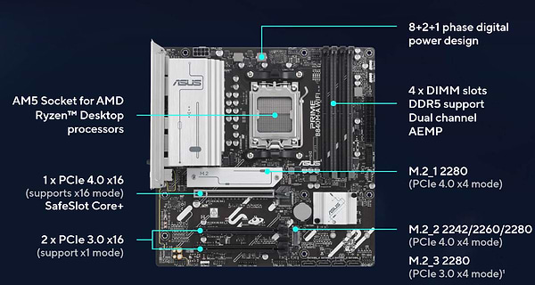 Фото - Материнська плата Asus PRIME B840M-A WIFI