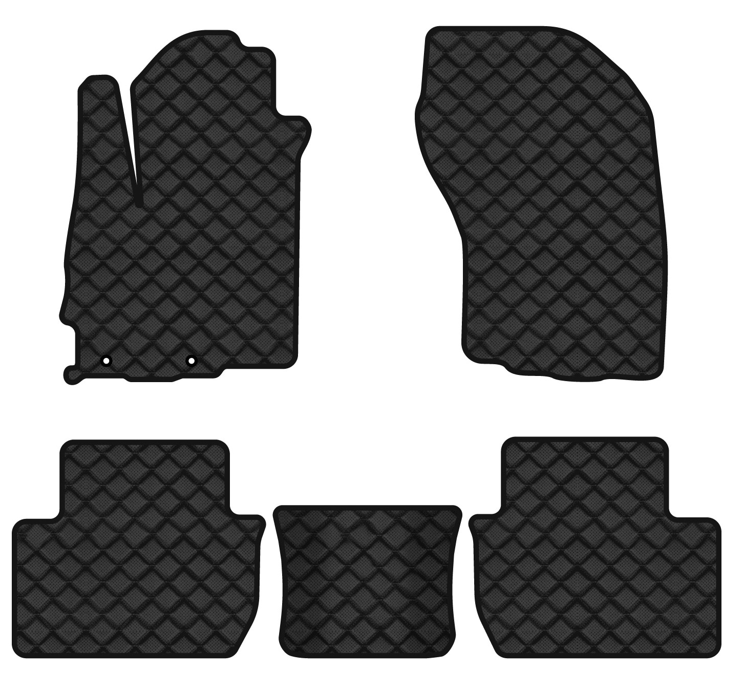 Коврики из экокожи в салон авто EVAtech ECO для C-Crosser Citroen 2007-2013 1 поколение SUV EU CN51995CV5CP2BBB