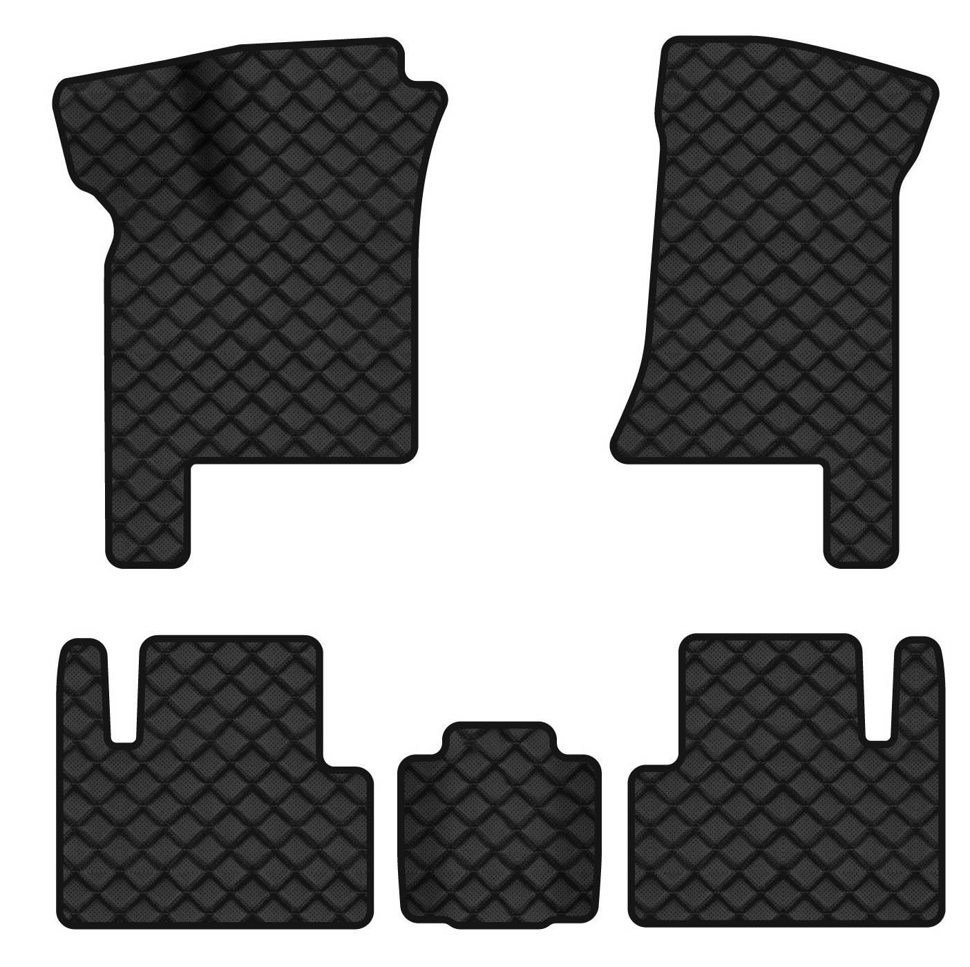 Коврики из экокожи в салон авто EVAtech для 2110 Lada 1995-2015 1 поколение Sedan EU (LA3118CC5BBLB)