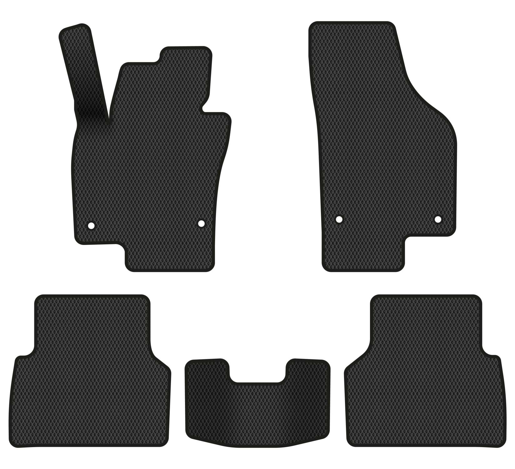 EVA килимки в салон авто EVAtech для Tiguan (NF) MT Volkswagen 2007-2018 1 покоління SUV EU (VW32987CL5AV4RBB)