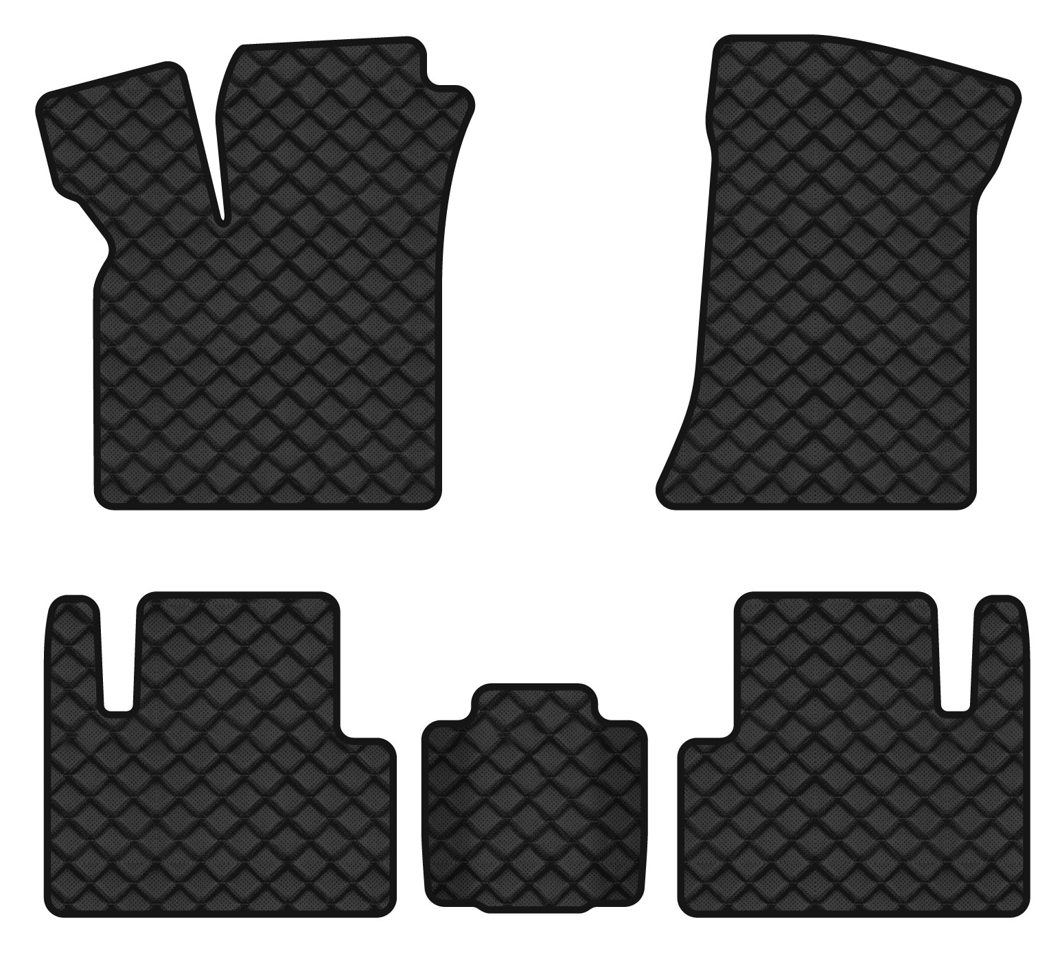 Коврики из экокожи в салон авто EVAtech для 2110 Lada 1995-2015 1 поколение Sedan EU (LA3118CN5BBLB)