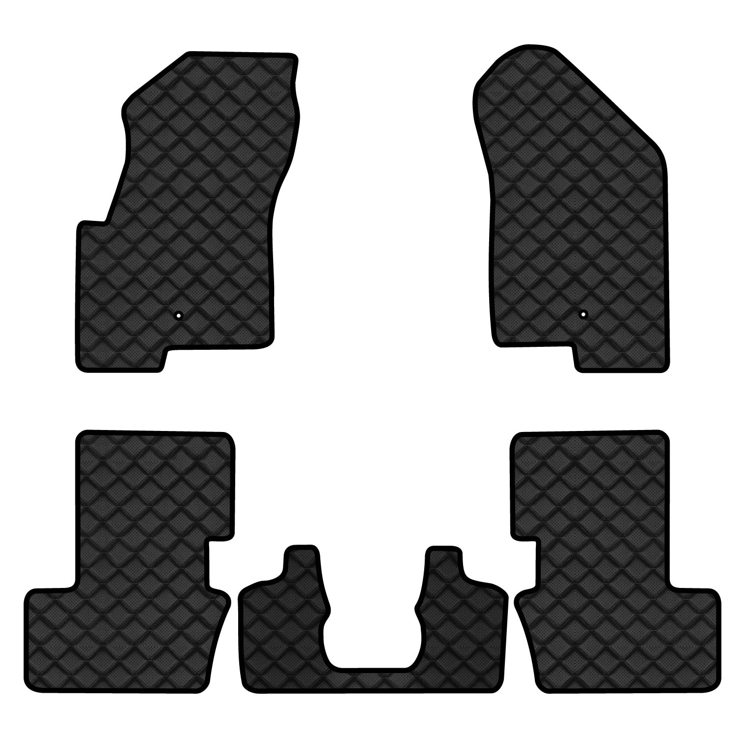 Коврики из экокожи в салон авто EVAtech для Compass Restyling Jeep 2011-2016 1 поколение SUV USA (JP1781CG5LA2BBB)