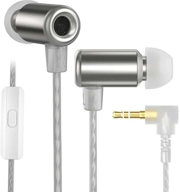 Наушники вкладыши проводные Knowledge Zenith LingLong Silver Mic - Фото 1