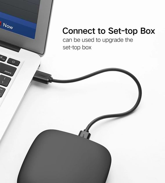 Фото - Кабель USB type A - USB type B UGREEN US102 USB 2.0 A Male to A Male 1.5m Black (10310)