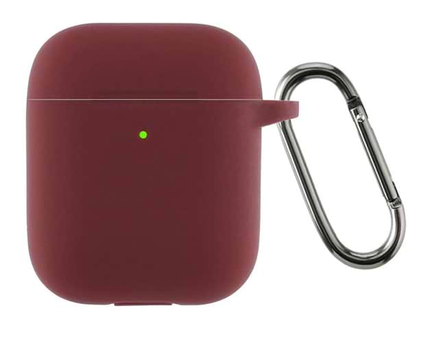 Чохол для навушників Armorstandart Ultrathin Silicone Case With Hook for Apple AirPods 2 Burgundy (ARM59680) - Фото 1