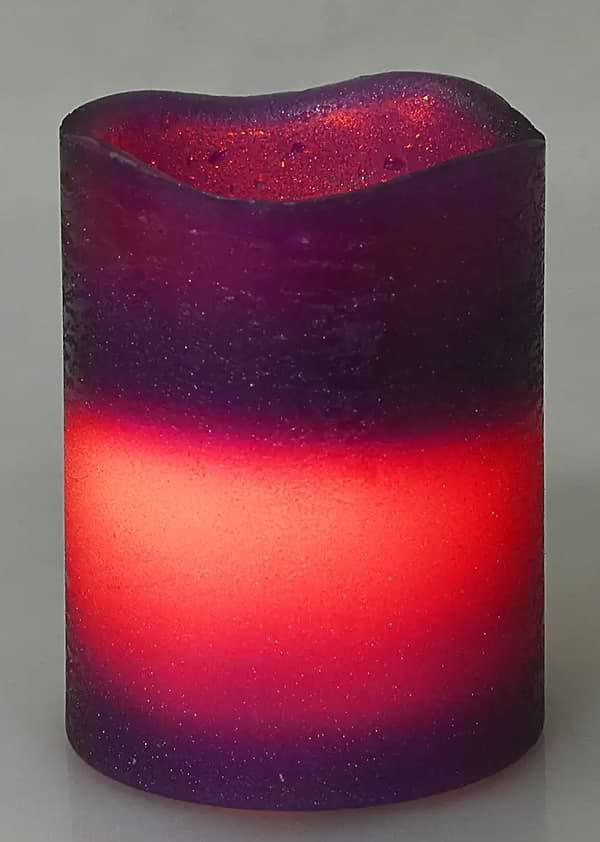 Фото - Свічка електрична YES! Fun воскова LED, 7.5x10 см, фіолетова (710359)