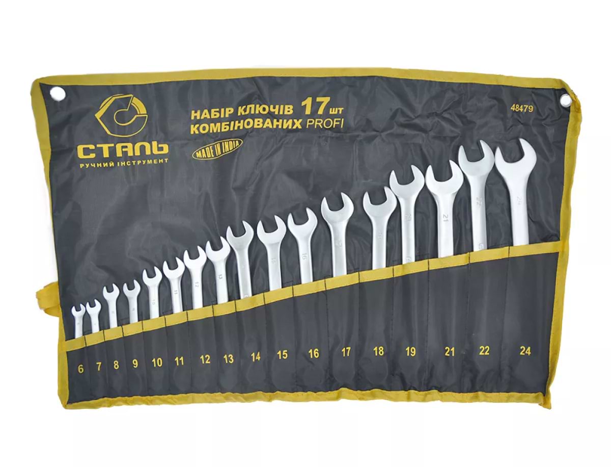 Набор комбинированных ключей Сталь Satin 17 шт. (48479)