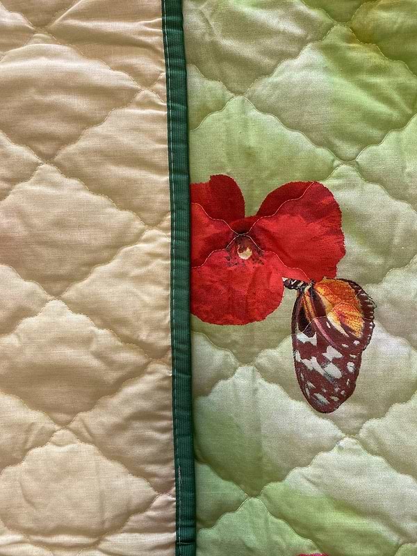 Фото - Покрывало односпальное Zastelli Маковое поле 6250 зеленое бязь 105х140 см (13261)