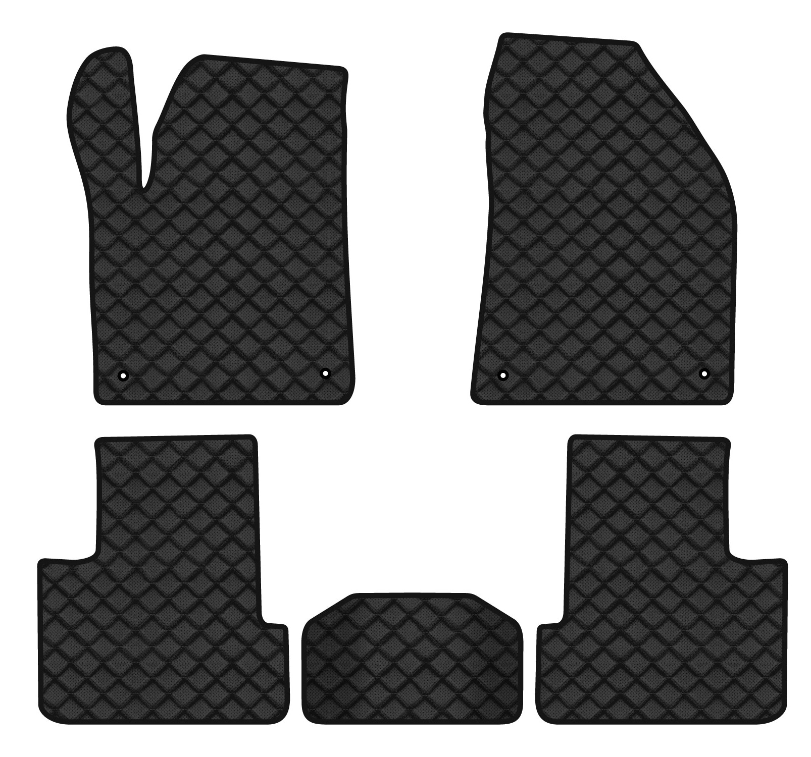 Коврики из экокожи в салон авто EVAtech для Cherokee (KL) Jeep 2014 5 поколение SUV USA (JP12822CV5LA4BBB)