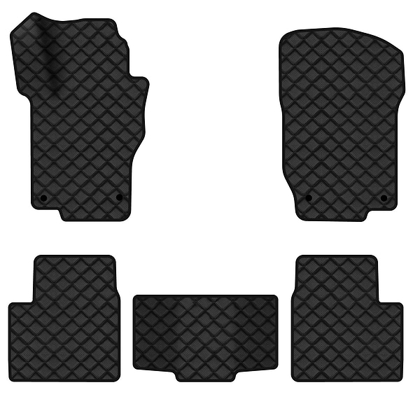 Фото - Килимки з екошкіри в салон авто EVAtech для ML-Class (W164) Mercedes-Benz 2005-2011 2 покоління SUV EU (MB1800CD5MS4BBLB)