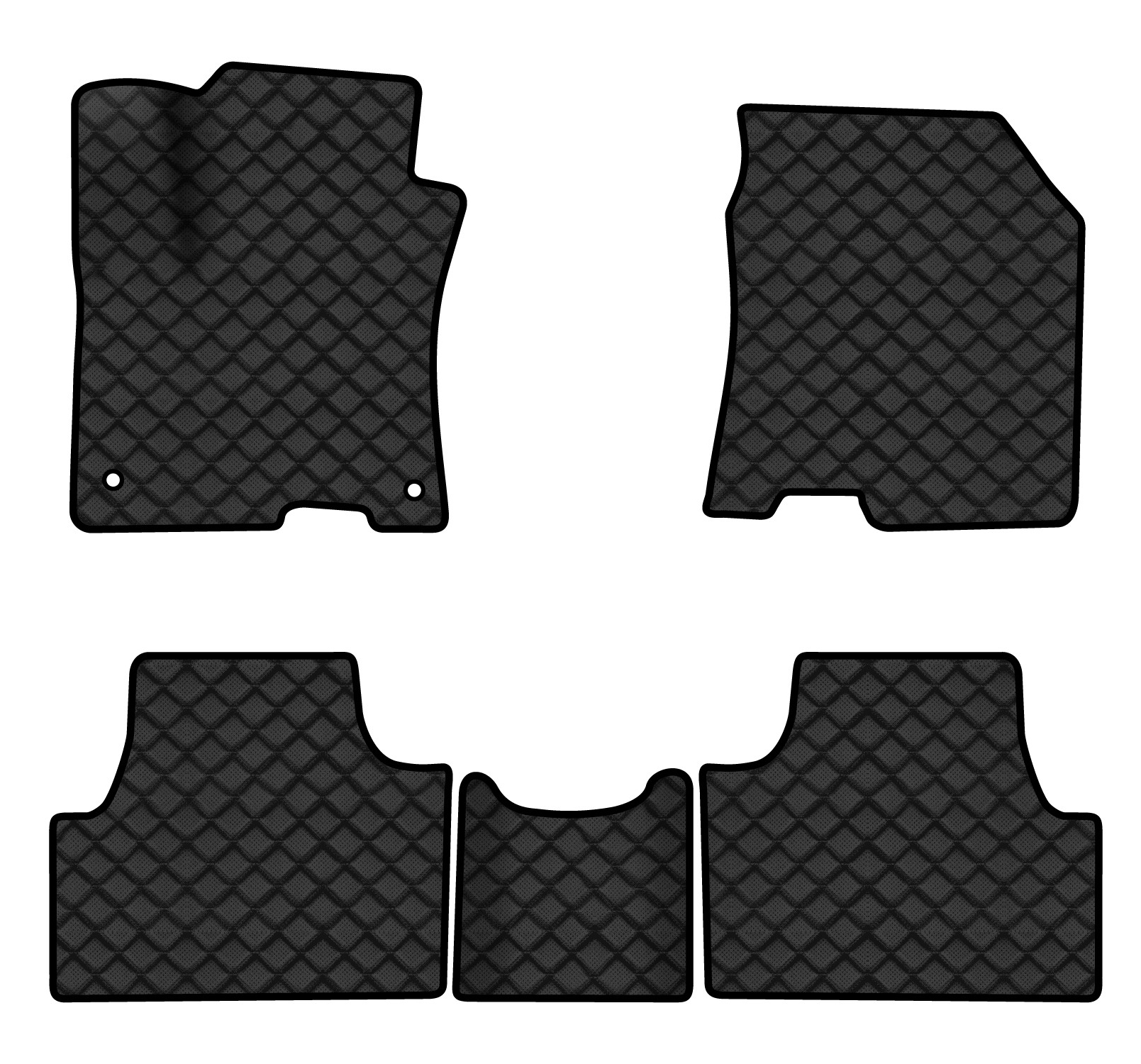 Коврики из экокожи в салон авто EVAtech ECO для Kona Electric Hyundai 2017-2023 1 поколение SUV EU HY1505CE5KH2BBLB