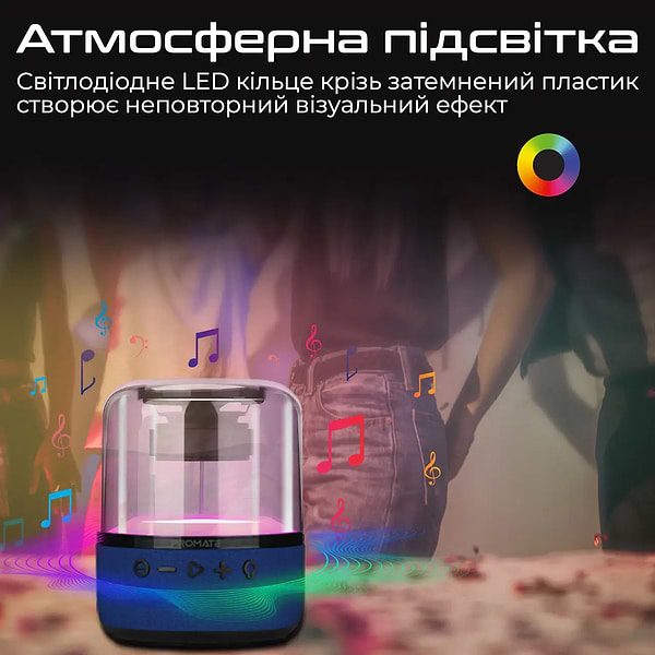 Фото - Портативная акустика Promate Glitz-l Blue