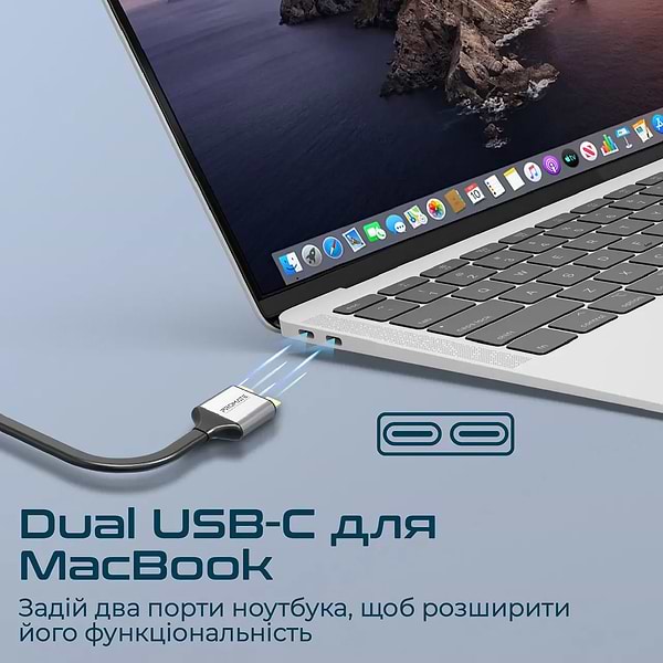 Фото - Хаб USB Promate 13-в-1 для MacBook Versahub-mst Grey