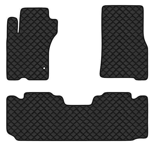 Фото - Коврики из экокожи в салон авто EVAtech для ML-Class (W163) 5 seats Mercedes-Benz 1997-2005 1 поколение SUV EU (MB21205Z3MS1BBLB)