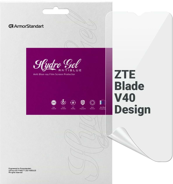 Захисна плівка для смартфону Armorstandart for ZTE Blade V40 Design (ARM68865)