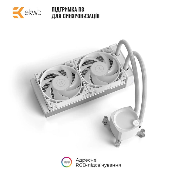 Фото - Водяная система охлаждения EKWB EK-Nucleus AIO CR240 Lux D-RGB White (3831109897843)