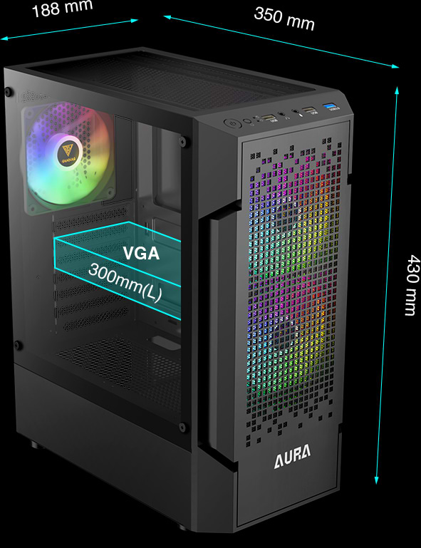 Фото - Корпус Gamdias AURA GC7 ARGB Mid-Tower (4711514500677)