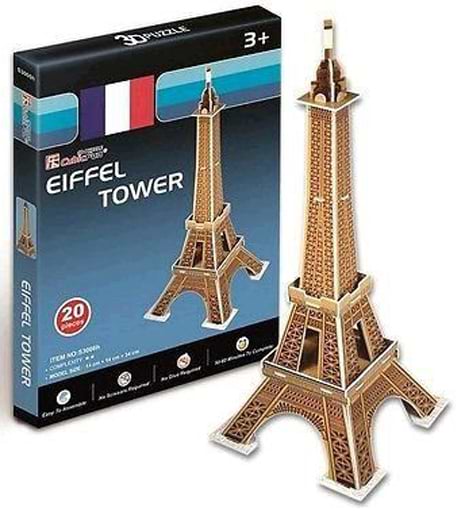 3D пазлы Cubic Fun "Эйфелева башня" серия мини (S3006h)