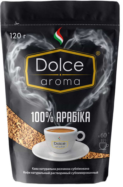Кава розчинна Dolce Aroma 100% Arabica 120 г (4820093484893) - Фото 1